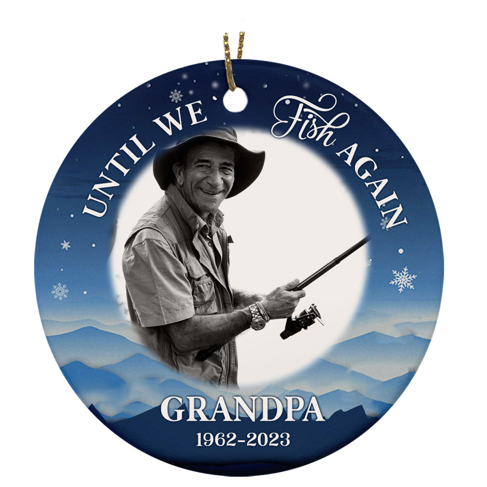 Someone We Love is Fishing in Heaven Ornament, Personalized