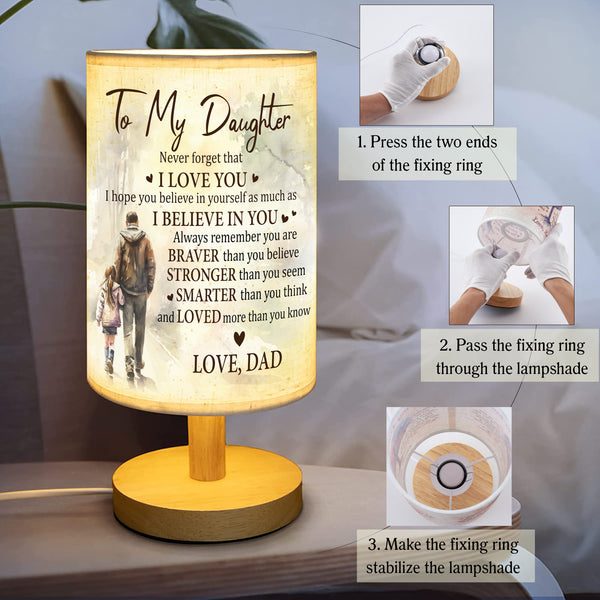 Daughter Table Lamp Daughter Gifts from Dad, Father Daughter Table Lamp Gifts for Daughter from Dad TNT4
