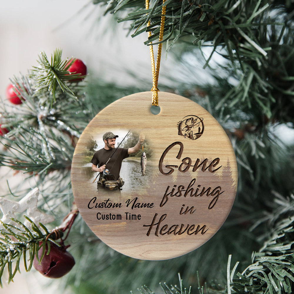 Fisherman Memorial Ornament - Gone Fishing In Heaven Ornament Sympathy –  Myfihu