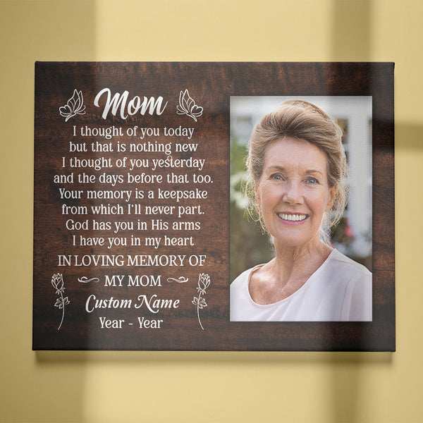 Personalized Mom Memorial Gifts For Loss, I Thought Of You Sympathy Gifts for Loss of Mother In Memory NXM499