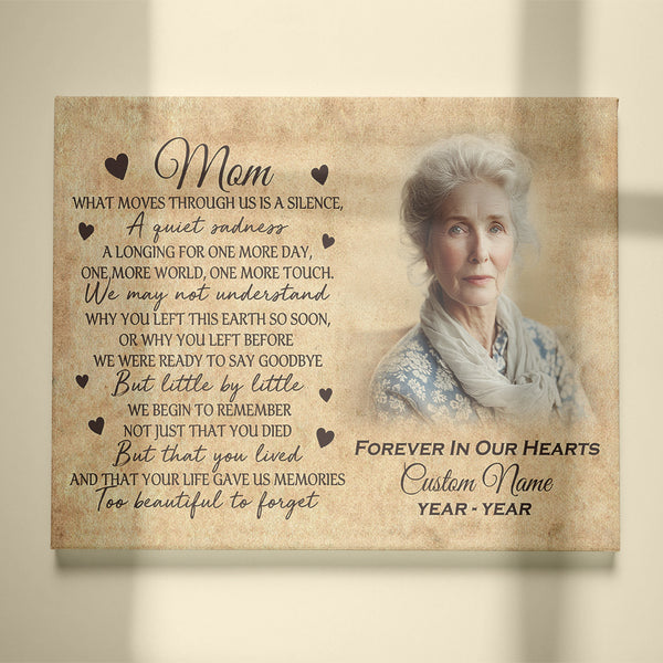 Mom Memorial Canvas Gift Personalized Sympathy Gifts for Loss of Mother Remembrance NXM494