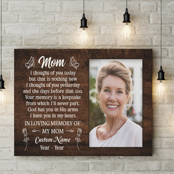 Personalized Mom Memorial Gifts For Loss, I Thought Of You Sympathy Gifts for Loss of Mother In Memory NXM499