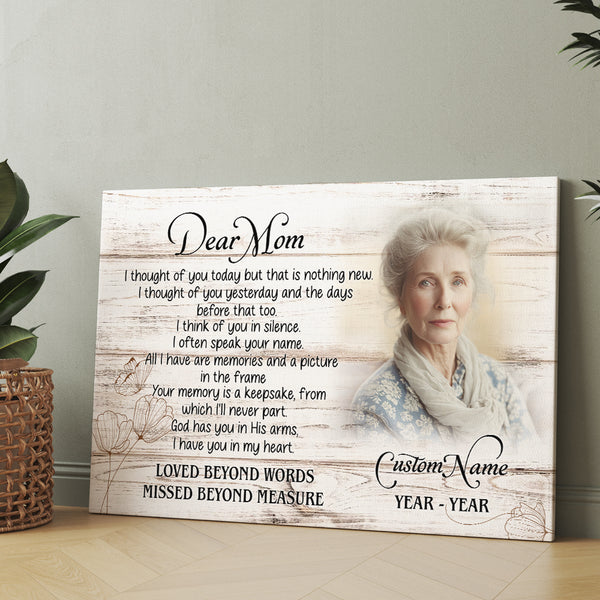 Mom Personalized Memorial Gifts For Loss of Mother, In Memory Of Mom Remembrance NXM503