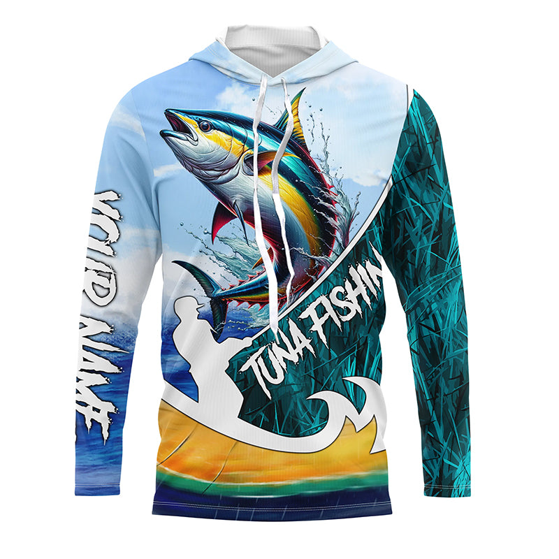 Tuna Fishing Custom Long Sleeve performance Fishing Shirts, Tuna Fishi –  Myfihu