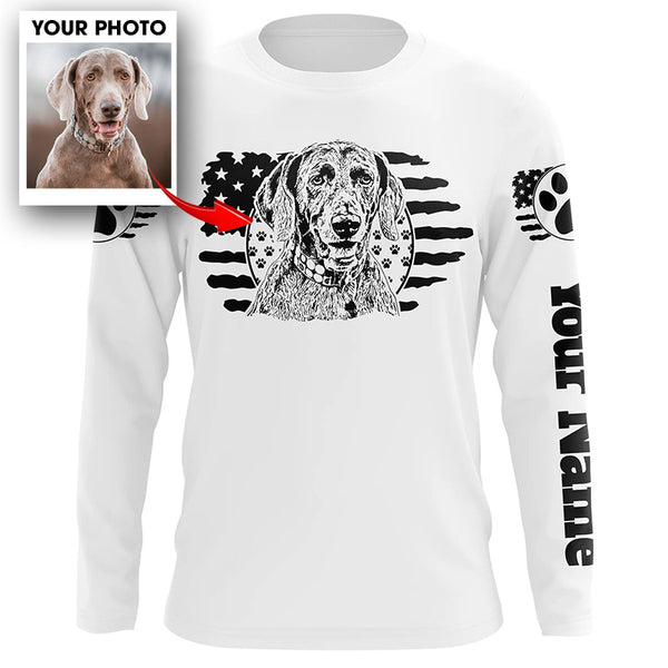 Dog lovers UV protection personalized custom photo and name shirt for dog lover D06