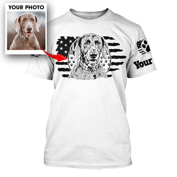 Dog lovers UV protection personalized custom photo and name shirt for dog lover D06