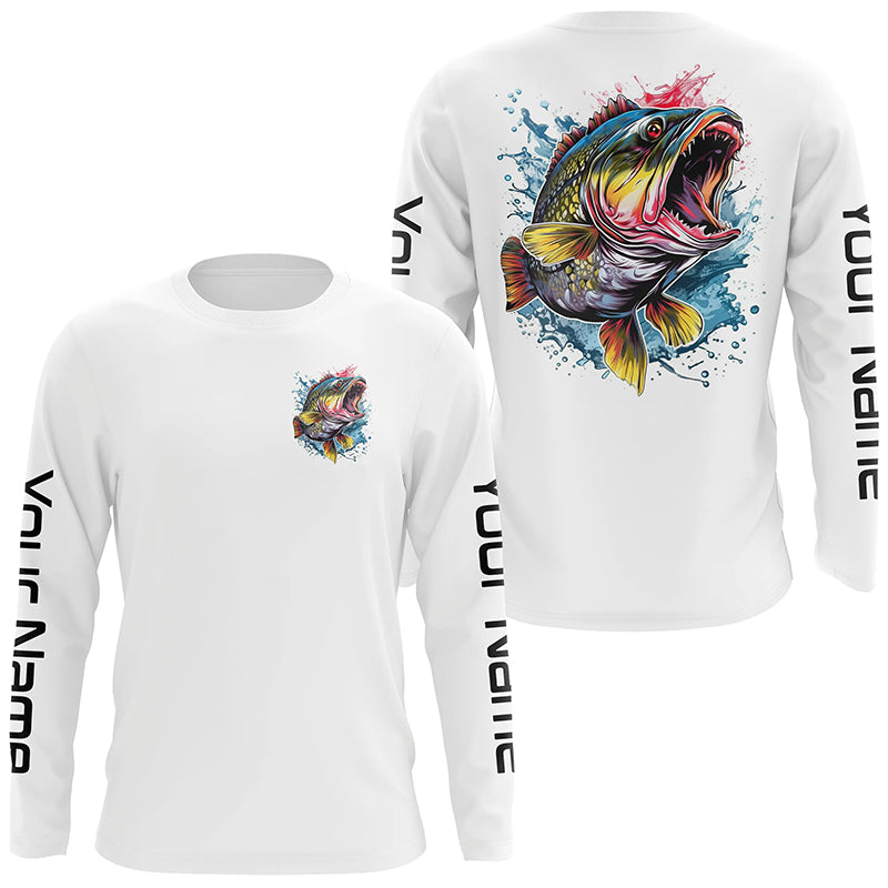 Personalized Bass Tournament Fishing Shirts, Bass Long Sleeve