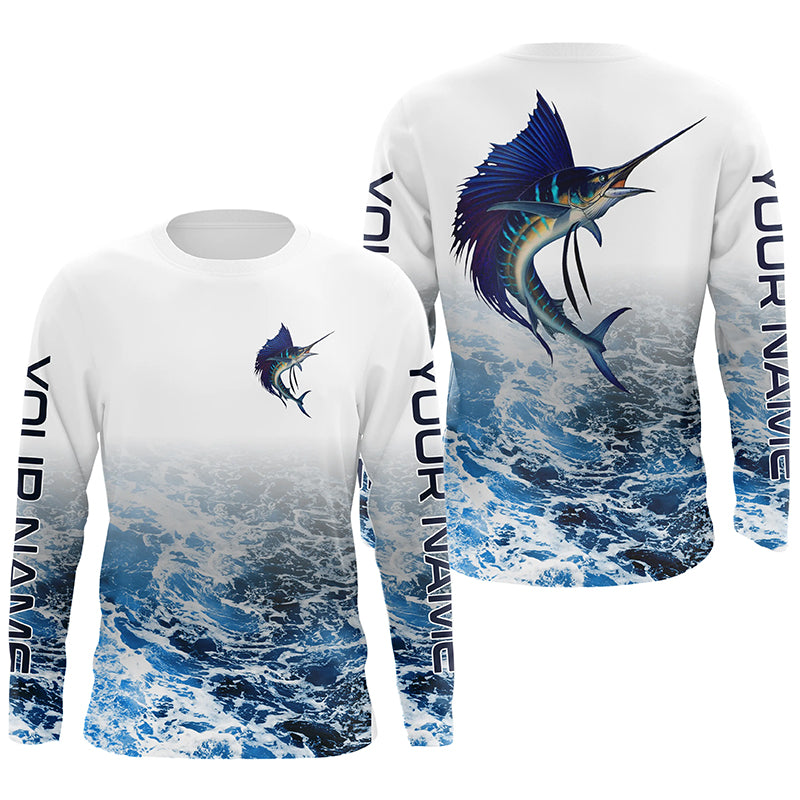 Personalized Sailfish Fishing Long Sleeve Fishing Shirts, Sailfish Tou –  Myfihu