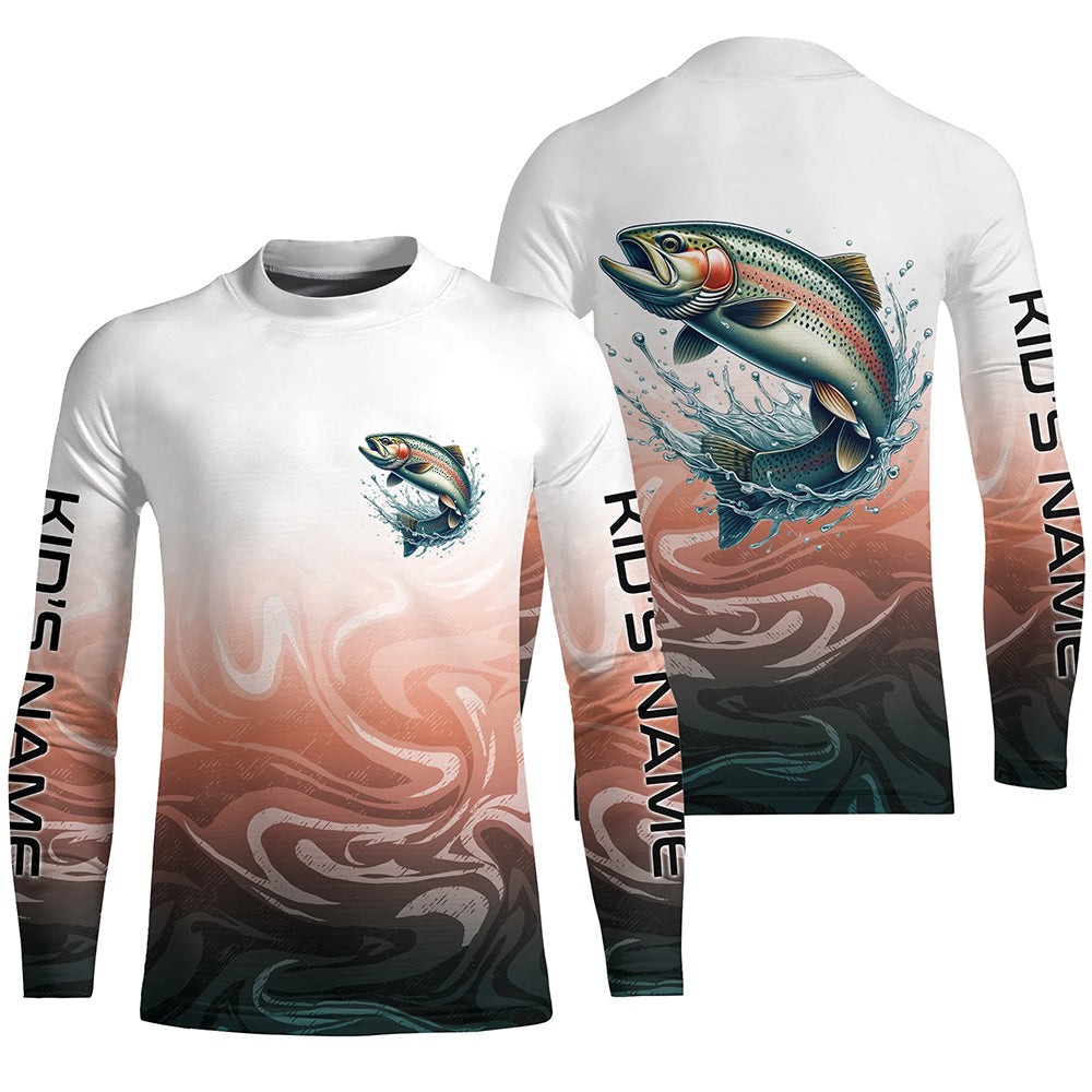 Rainbow Trout Fishing Long Sleeve Tournament Shirts, Custom Trout Fly –  Myfihu