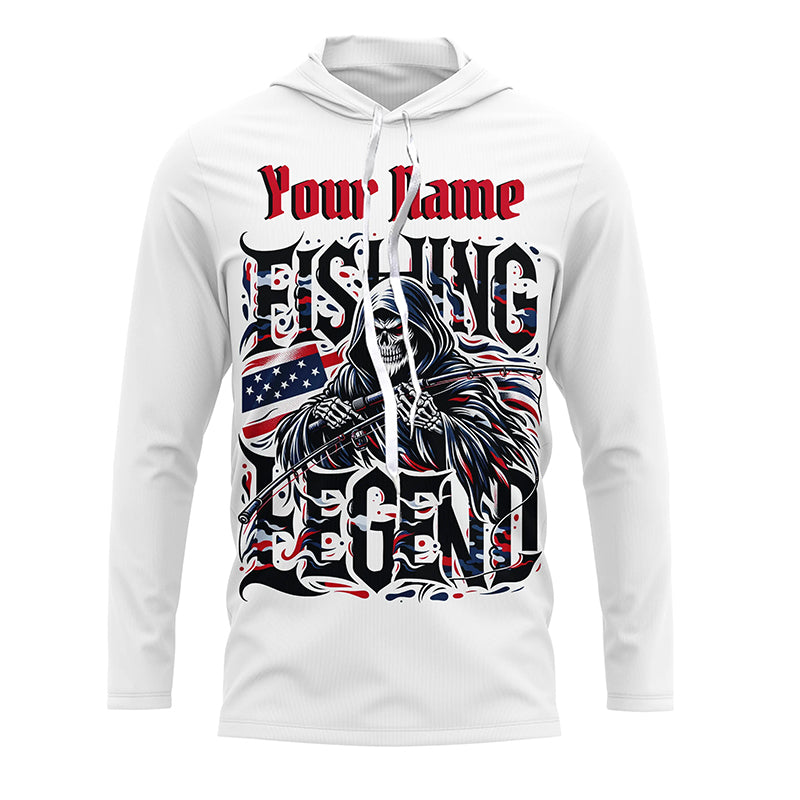 Personalized Fishing Legend Long Sleeve Fishing Shirts, American