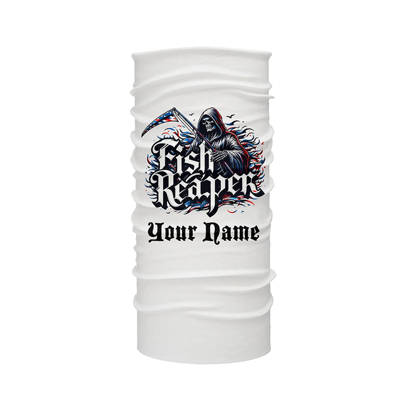 Personalized Fish Reaper Long Sleeve Fishing Shirts, American Flag Patriotic Fishing Gifts IPHW5542