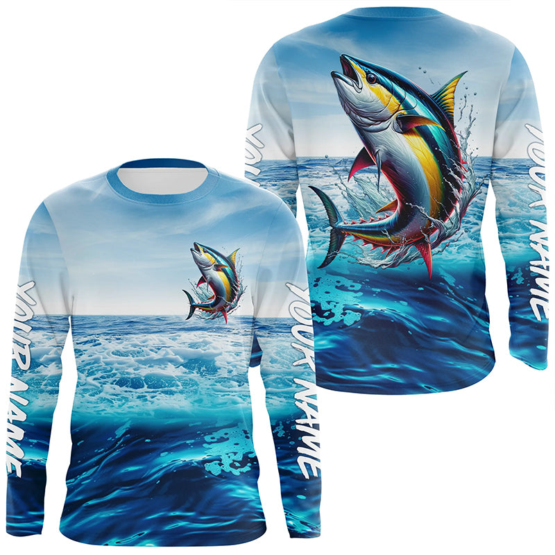 Tuna Fishing Custom Performance Long Sleeve Performance Shirts