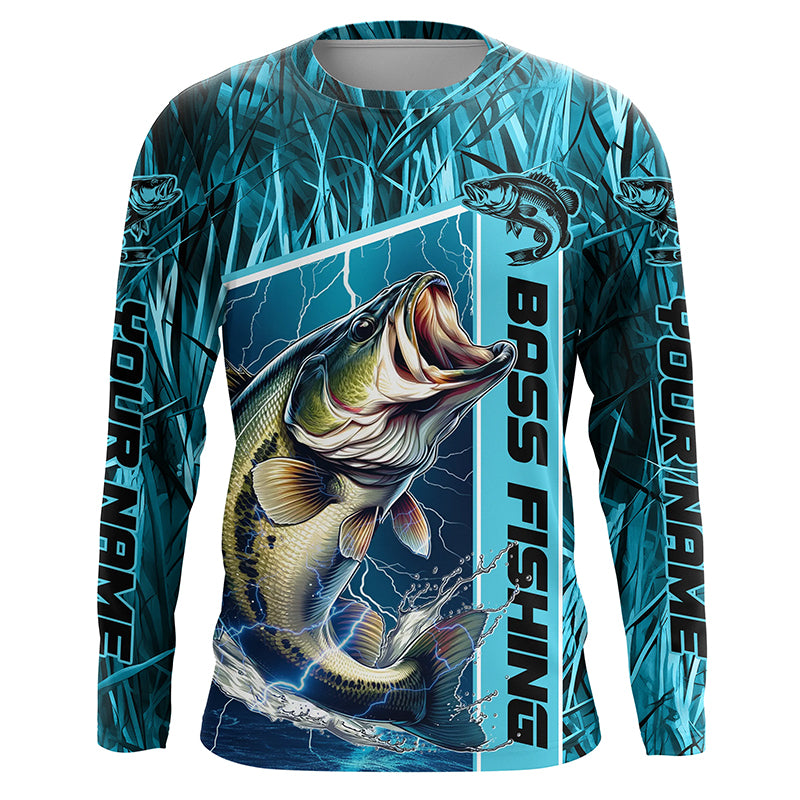 Custom Multi-Color Camo Bass Long Sleeve Tournament Fishing Shirts