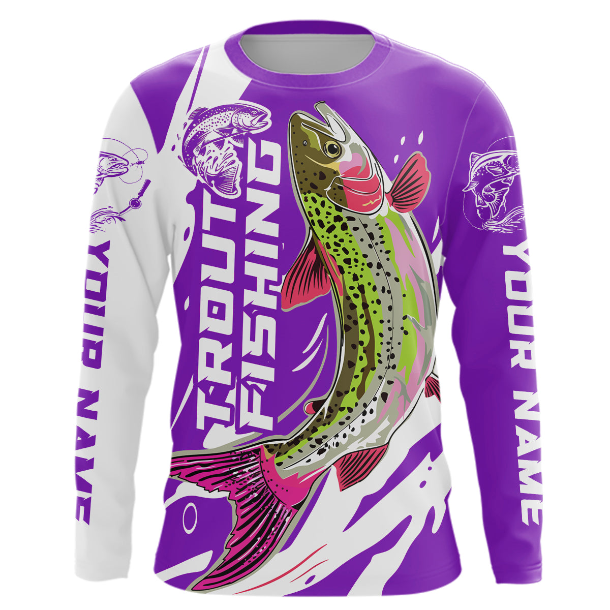 Custom Trout Fly Fishing Long Sleeve Tournament Shirts, Multi-Color Trout Fishing Jerseys For Men, Women And Kids IPHW5885
