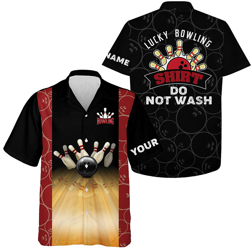 Personalized funny vintage bowling Hawaiian Shirt for men custom lucky bowling shirt do not wash NQS4579