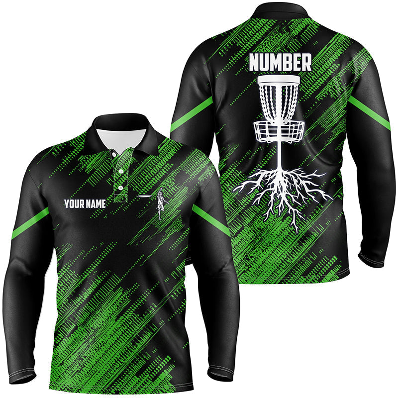 Green camo Black Mens disc golf polo shirts custom disc golf team disc golf jerseys NQS7816