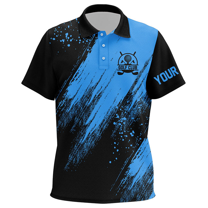 Black and blue Kid golf polo shirts custom golfing gifts, golf tops for children NQS7345
