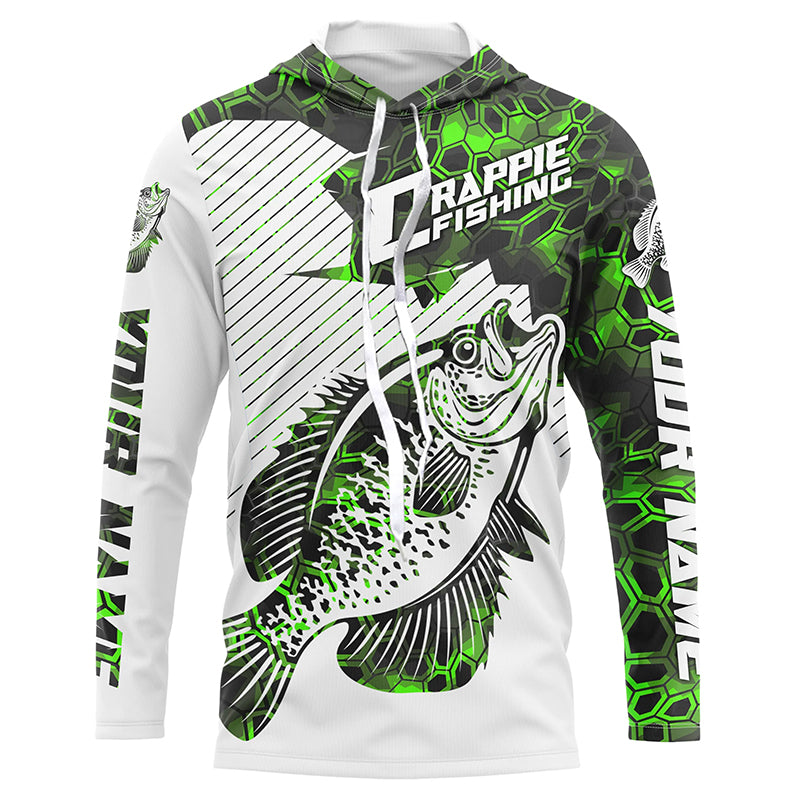 Custom Crappie Long Sleeve Tournament Fishing Shirts, Crappie