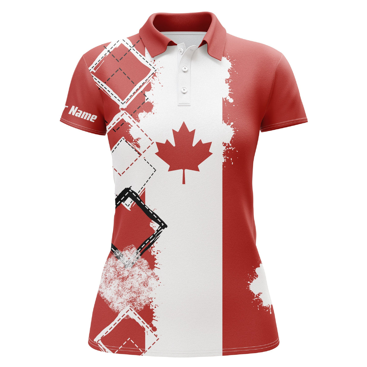 Green Plaid Tartan Print Women's Golf Shirts