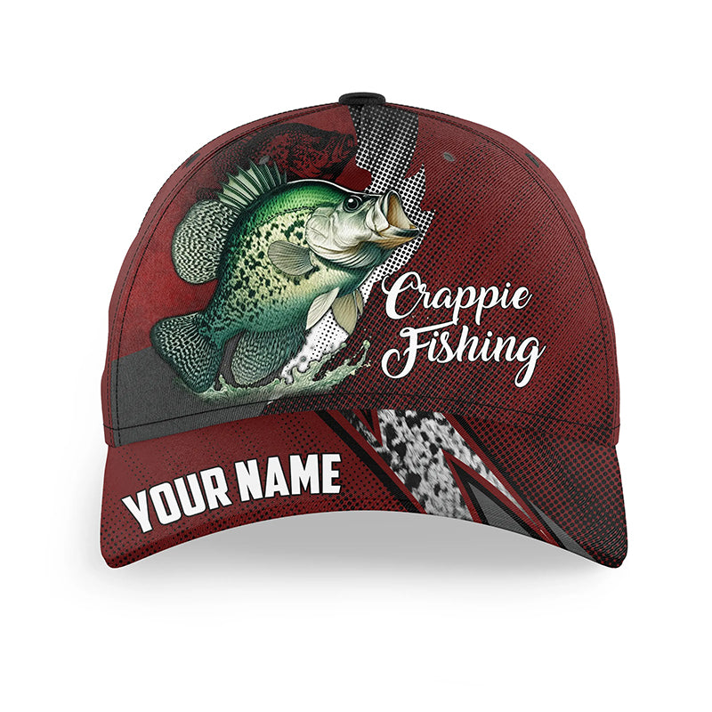 Crappie fishing camo hats for men, women custom name baseball best Cra –  Myfihu