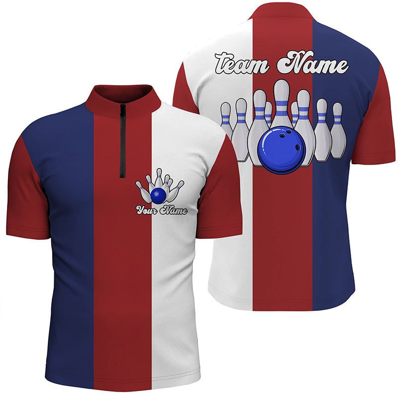 Bowling Shirts, Red White & Blue 4 Jersey