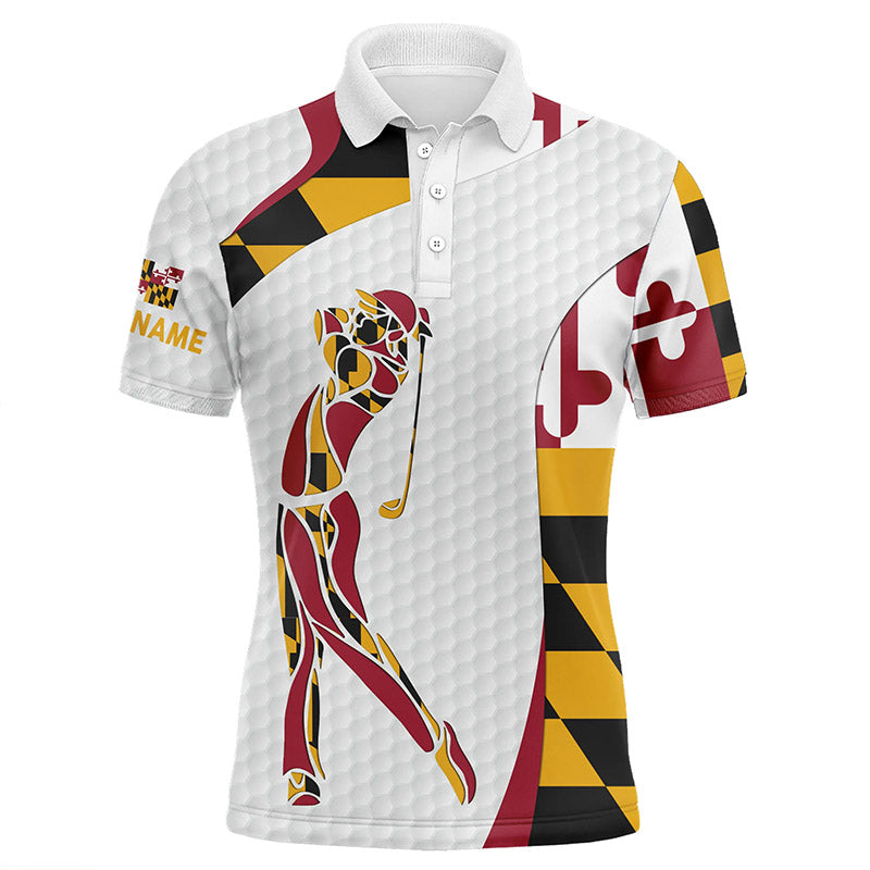 Mens golf polo shirts Maryland flag patriot custom name golf shirts fo –  ChipteeAmz