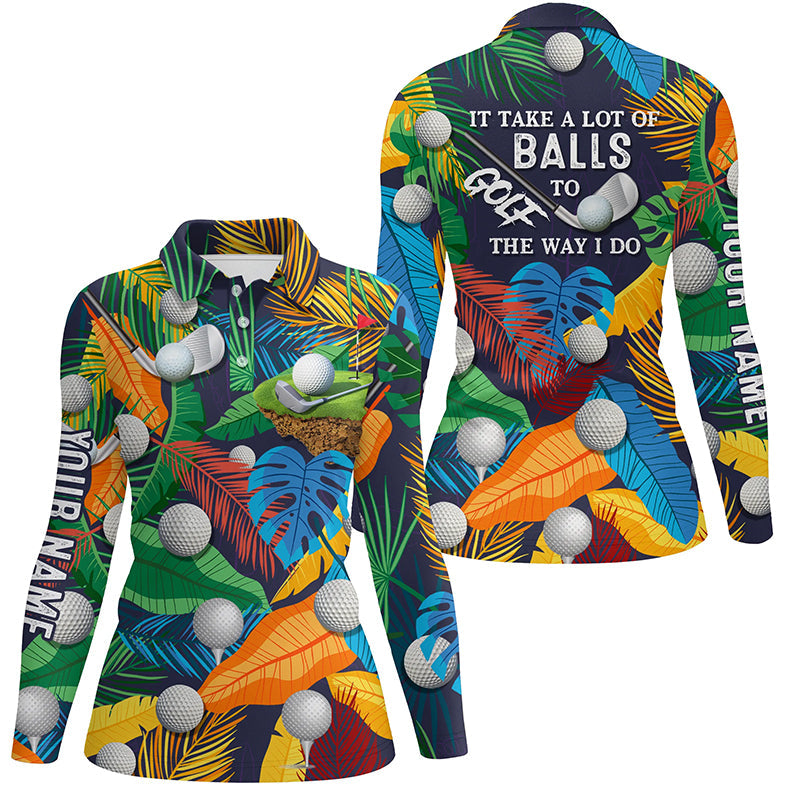 Flower Print Women's Golf Shirts main image 1