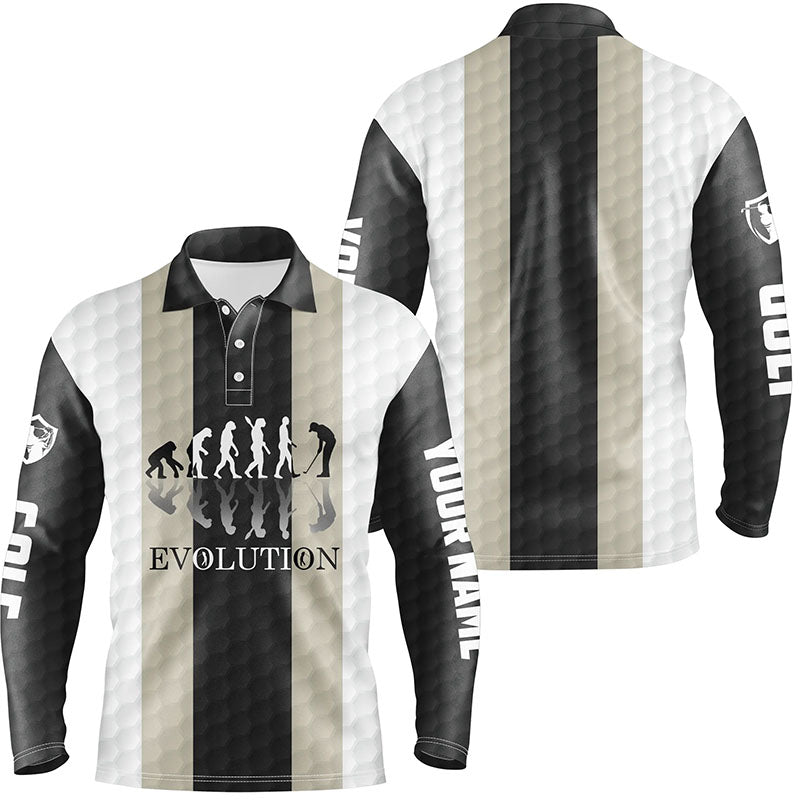 Mens golf polos shirts custom golf ball pattern Evolution polo shirt for mens, golfing gifts NQS6886