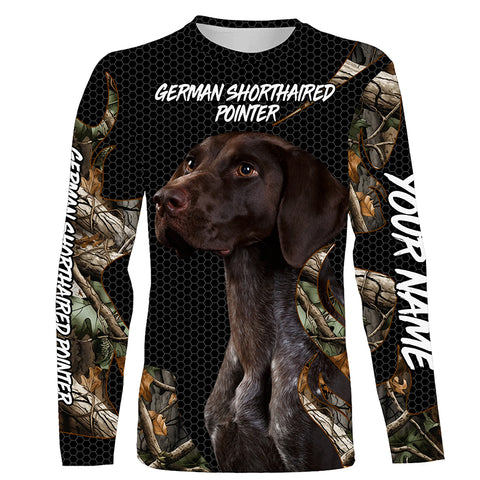 German Shorthaired Pointer dog orange camo All over printed Shirt Personalized gift for Pointer lovers FSD3719