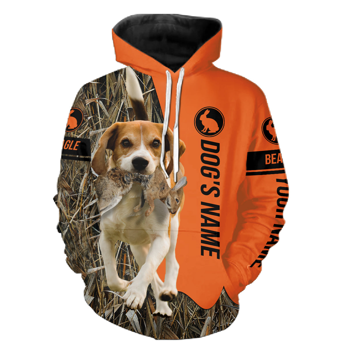 Lemon Beagle Rabbit Hunting dog customized Name Hoodie FSD4782