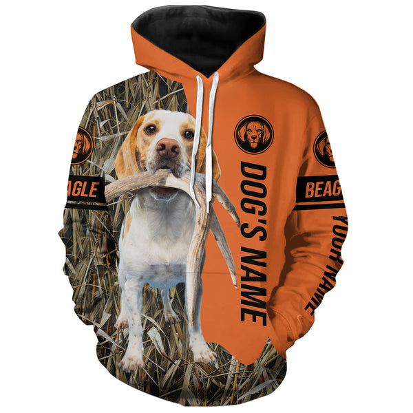 Lemon Beagle Hunting Dog customized Name all over printed Shirt, Beagle hunting Gift for hunters FSD4352