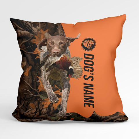 German Shorthaired Pointer Duck/Pheasant Hunting Custom Dog's Name Pillow, Hunting dog Pillows FSD4380