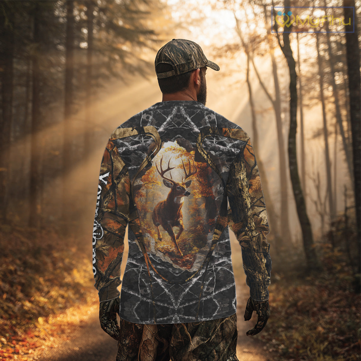Personalized Deer Hunting 3D All Over Printed Camo Custom Name Shirt, Hunting Gift NBT311
