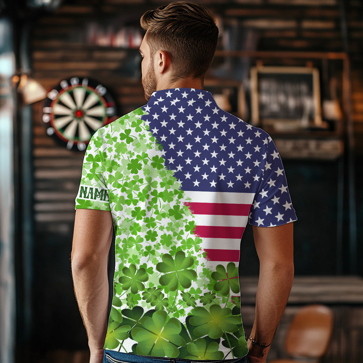 Saint Patrick's Day Shamrock Plaid Print Pattern Muay Thai Boxing Shorts main image 1