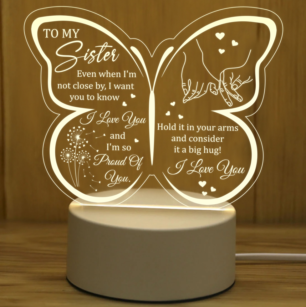 Sister Gifts from Sister, Gifts for Sister Night Light, Birthday Gifts