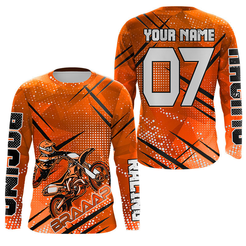 Personalized Motocross Jersey UPF30+, Motorcycle Green Dirt Bike Racin –  Myfihu