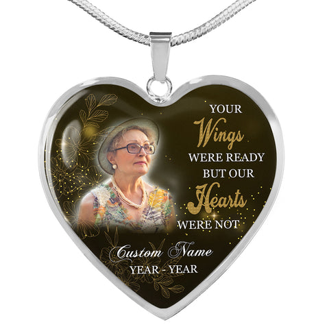 Personalized memorial necklace| Bereavement gift for loss| Sympathy jewelry for Mom, Dad, Daughter NNT09