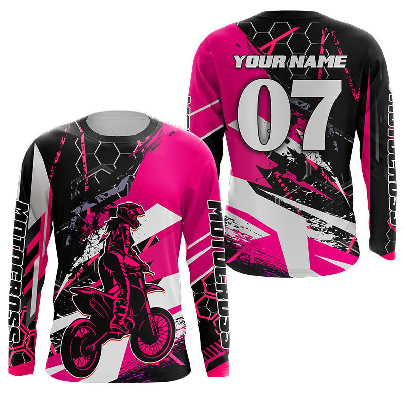 Personalized Motocross Jersey UPF30+, Motorcycle Green Dirt Bike Racin –  Myfihu