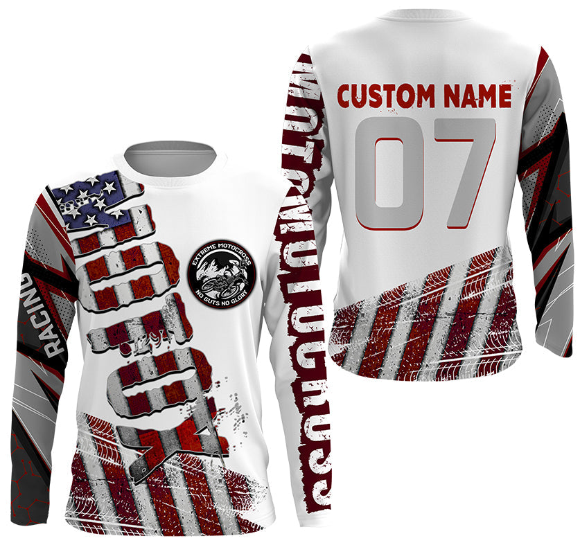  Custom Motocross Jersey MX Racing UPF30+ Dirt Bike Number Name  Adult&Kid Off-Road Motorcycle Shirt