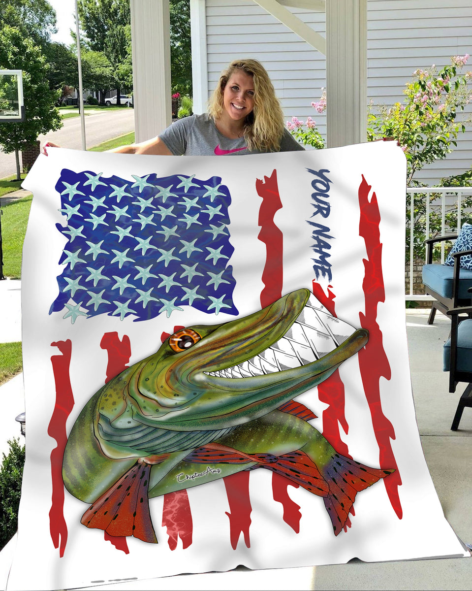 Crappie fishing American flag camo black angry crappie fish