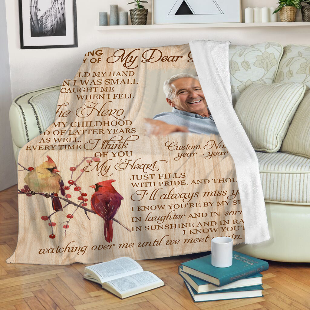 Memorial Blanket - In Loving Memories Custom Photo Blanket Memorial