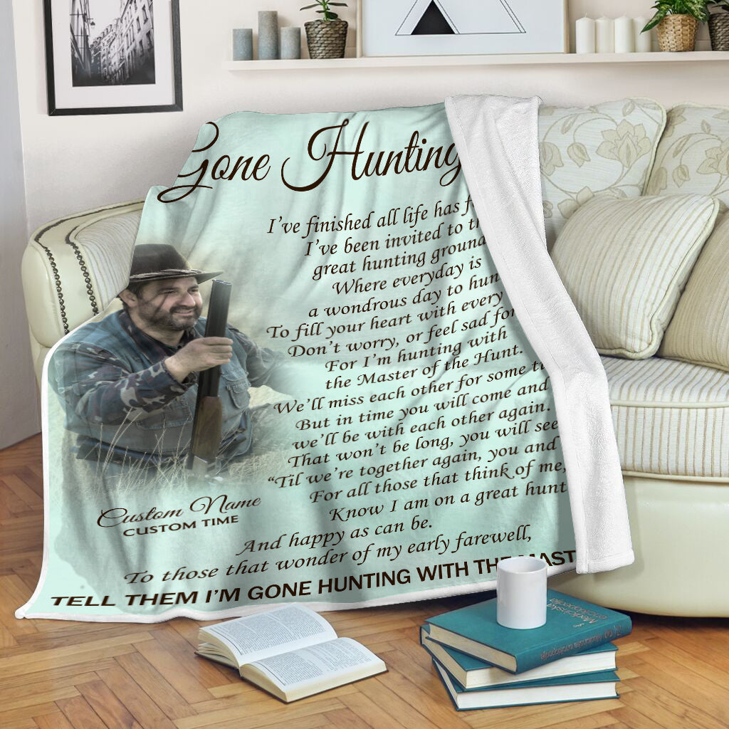 Gone Fishing Memorial Blanket - Custom Blanket