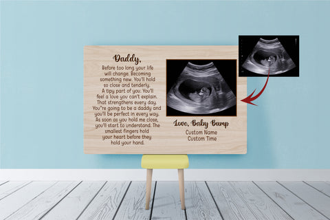 Personalized Canvas for New Dad| First Father's Day Gift for Husband, Dad To Be, 1st Time Dad Gift| JC862