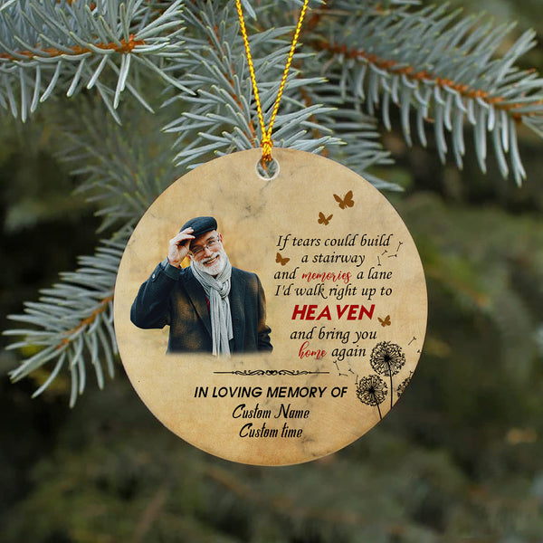 Memorial ornament, sympathy ornament, remembrance gift, in memory of loss of mom, dad, grandparents| ONT23