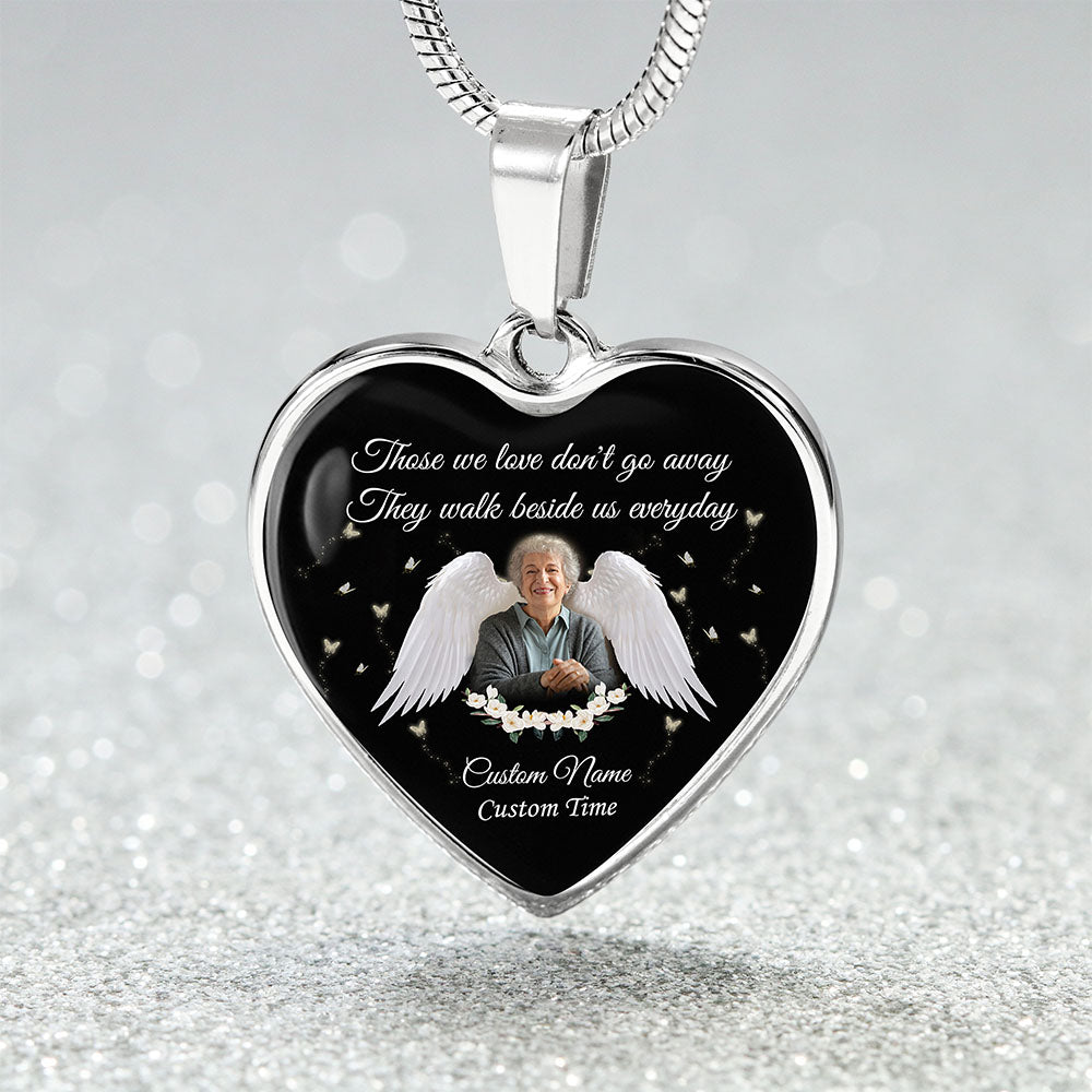 Custom Memorial necklace with picture Sympathy remembrance jewelry fo