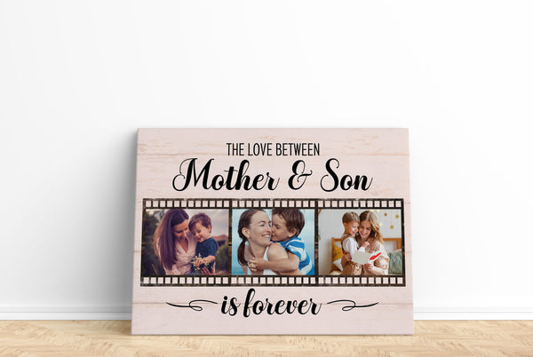 Mother & Son Personalized Canvas, The Love Between Mother & Son, Custom Photo Collage Mother's Day Gift| N2481
