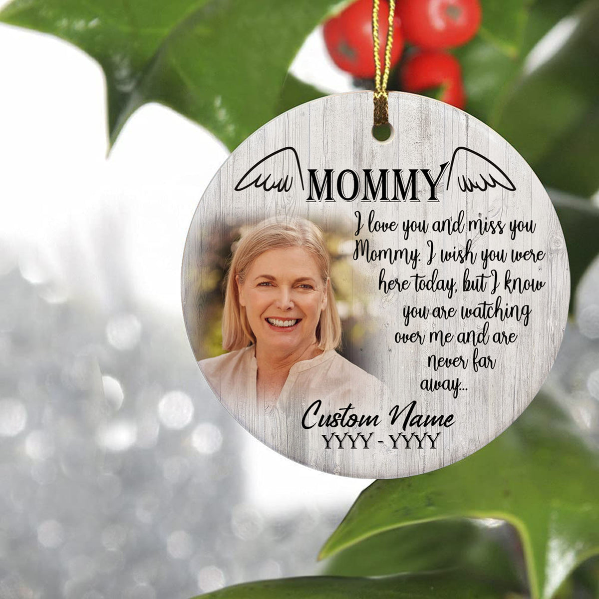 Mom memorial ornament - My angel mom, in loving memory of mother, reme –  Myfihu