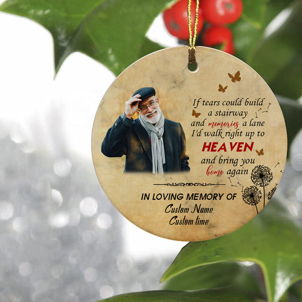 Memorial ornament, sympathy ornament, remembrance gift, in memory of loss of mom, dad, grandparents| ONT23