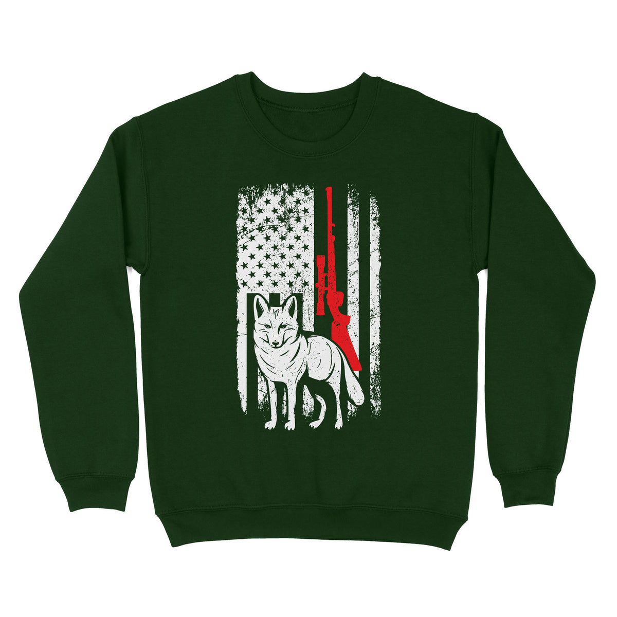 Coyote Hunting American Flag Shirts Predator Coyote Hunter Sweatshirt - FSD3053 D02