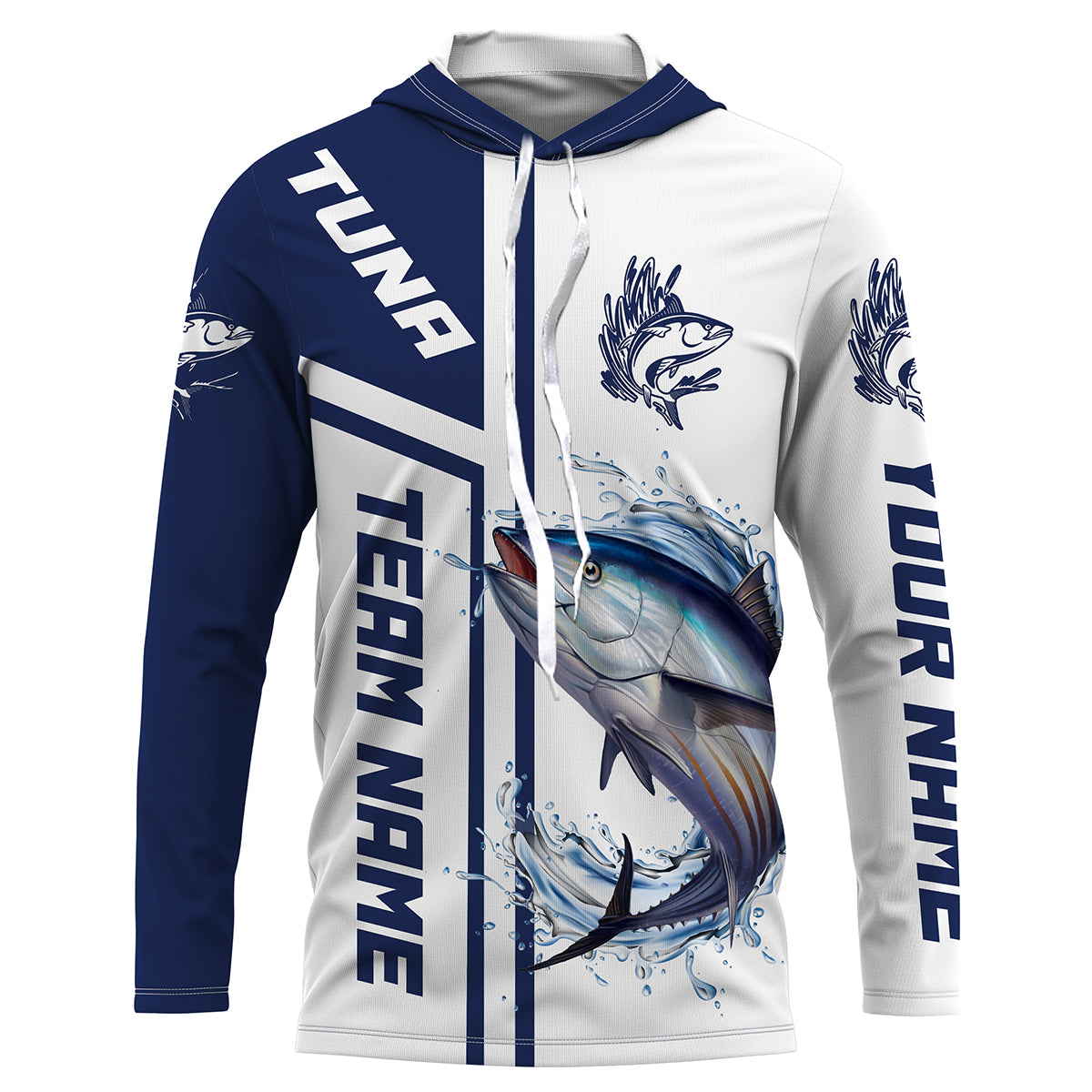 Tuna Fishing Custom Name Performance Fishing Shirt, Sun Protection Lon –  Myfihu